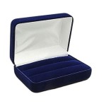 Etui flokowane szafirowe dwurzędowe