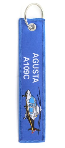 Niebieski brelok cywilny śmigłowiec Agusta A109C