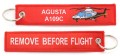Czerwony brelok śmigłowiec Agusta A109C - przód i tył