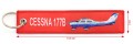 Czerwony brelok samolot turystyczny Cessna 177 wymiary