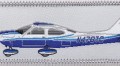 Popielaty brelok Cessna 177 Lekki samolot turystyczny powiększenie