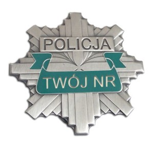 Odznaka gwiazda POLICJA z dowolnym grawerem