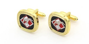 Szachownica z gapą lotniczą- spinki do mankietów