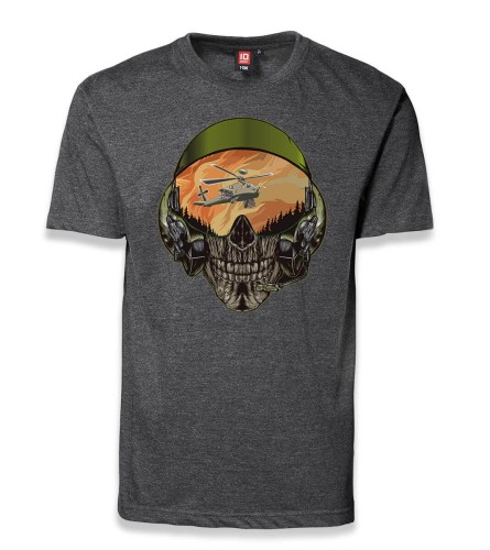 Koszulka w kolorze antracyt melanż Hełm Apache