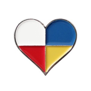 Pins Polska Ukraina serce