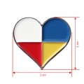 Pins serce Ukraina Polska wymiary