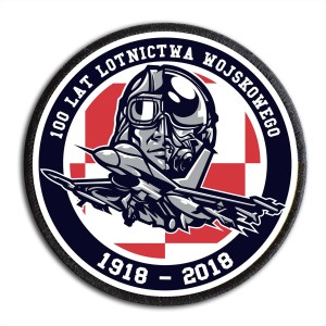 Naszywka DTF 100 LAT LOTNICTWA Myśliwiec F-16