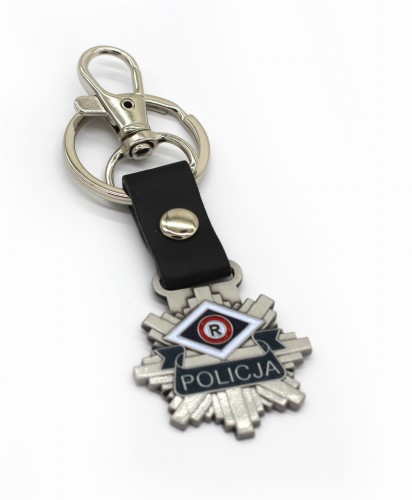 Brelok Drogówka z karabińczykiem i kółkiem
