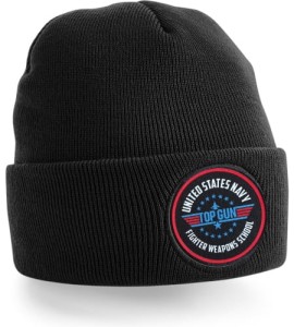 Czarna czapka zimowa Top Gun