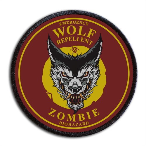 EMERGENCY WOLF REPELLENT naszywka z drukiem DTF