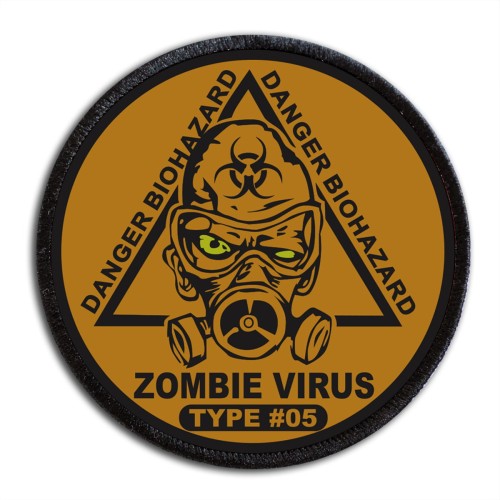 ZOMBIE VIRUS naszywka drukowana DTF