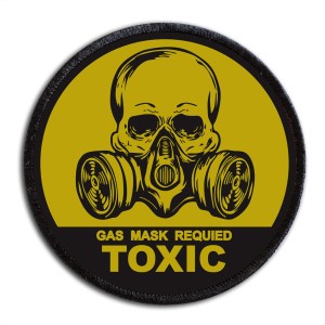 Naszywka TOXIC GAS MASK REQUIED plakietka rzep