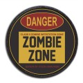 DANGER ZOMBIE ZONE naszywka drukowana STREFA ZAKAŻENIA ZOMBI