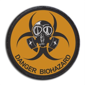 Naszywka DANGER BIOHAZARD plakietka rzep