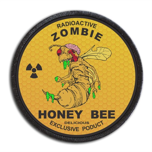 RADIOACTIVE ZOMBIE HONEY BEE naszywka drukowana