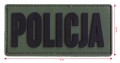 POLICJA PVC 9x4,5 cm wymiary