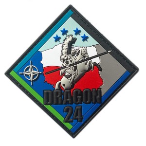 Naszywka guma 3D z miękkim, ostrym rzepem Ćwiczenia Wojskowe NATO Dragon-24