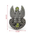 Wojska Obrony Terytorialnej, WOT - pin, przypinka - wymiary