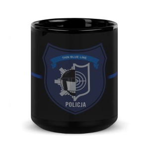 Policja czarny kubek policyjny OPP Oddział prewencji Policji
