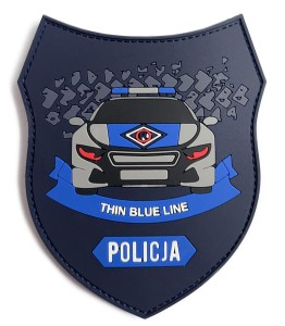 Naszywka Drogówka Wydział Ruchu Drogowego Policji guma 2D z oboma rzepami
