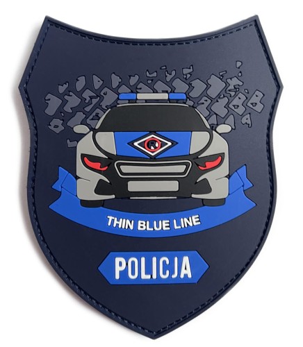 Drogówka Cienka niebieska linia PVC