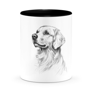 Kubek aportujący, posłuszny oraz łagodny pies golden retriever