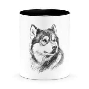 Kubek malamut zaprzęgowy arktyczny pies rasy pierwotnej