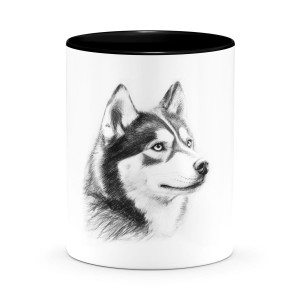 Kubek Husky syberyjski północny pies zaprzęgowy
