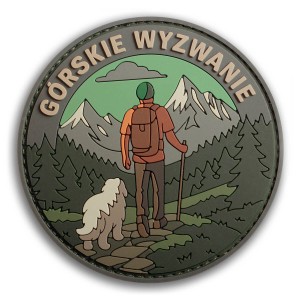 Naszywka guma 3D z ostrym i miękkim rzepem GÓRSKIE WYZWANIE