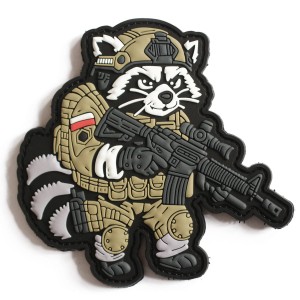 Naszywka PVC Szop z dwoma rzepami guma 3D morale patch Wojska Specjalne