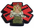 POL-TAC MED czerwona naszywka skos