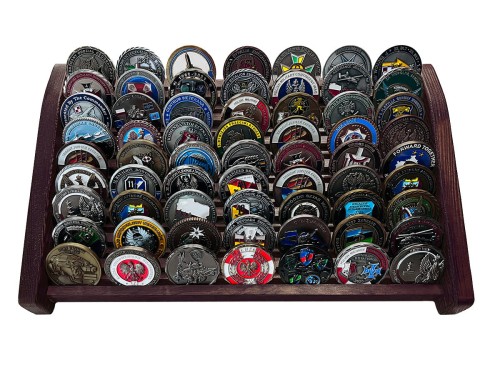 Stojak na coiny ciemny brąz