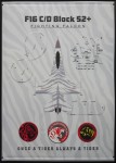 Aluminiowa blacha obraz samolot wielozadaniowy F-16 C/D BLOCK 52+