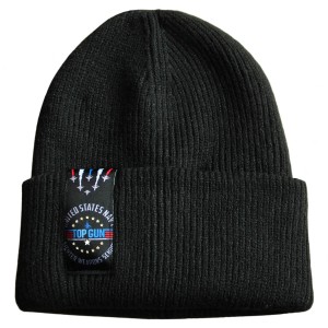 Ciepła czarna czapka zimowa Top Gun