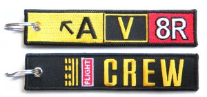 Czarny haftowany brelok znak drogi kołowania Pilot Expressions AV8R