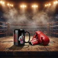 Czarny kubek ROCKY BALBOA na ringu
