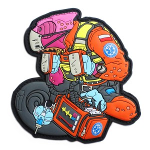 Ratownictwo Medyczne naszywka PVC 3D z oboma rzepami morale patch Paramedic
