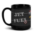 Czarny kubek JET FUEL ucho po lewej