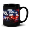 Czarny kubek ULTRAS POZNAŃ ucho po prawej