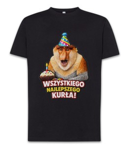 Czarny T-Shirt Wszystkiego najlepszego kurła