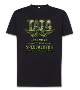 Czarny T-Shirt TATA Jednostka do zadań specjalnych