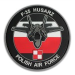 Naszywka guma 3D z ostrym i miękkim rzepem F-35 Husarz Polish Air Force