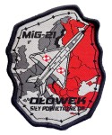 Naszywka patch z dwoma rzepami myśliwiec MiG-21 Fishbed popularny OŁÓWEK