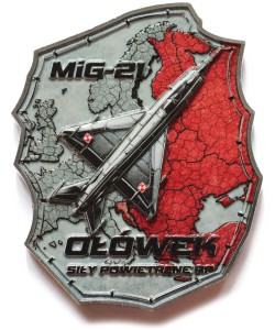 Coin pamiątkowy myśliwiec naddźwiękowy MiG-21 Fishbed popularny OŁÓWEK