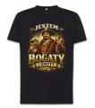 Koszulka JESTEM BOGATY I UMYTY DRUK
