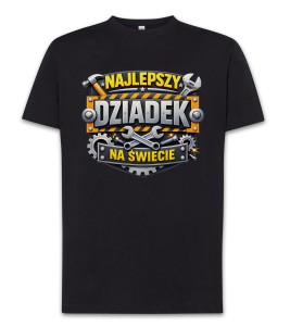 Czarny T-Shirt Najlepszy dziadek na świecie