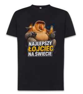 Czarny T-Shirt Najlepszy łojciec na świecie