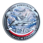 Coin upamiętniający 20-lecie służby samolotów F-16 w Siłach Powietrznych RP
