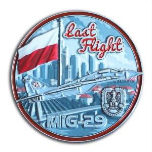 Coin upamiętniający ostatni lot polskich myśliwców MiG-29 22. BLT