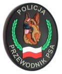 Naszywka 3D z PVC, Policja Przewodnik Psa
